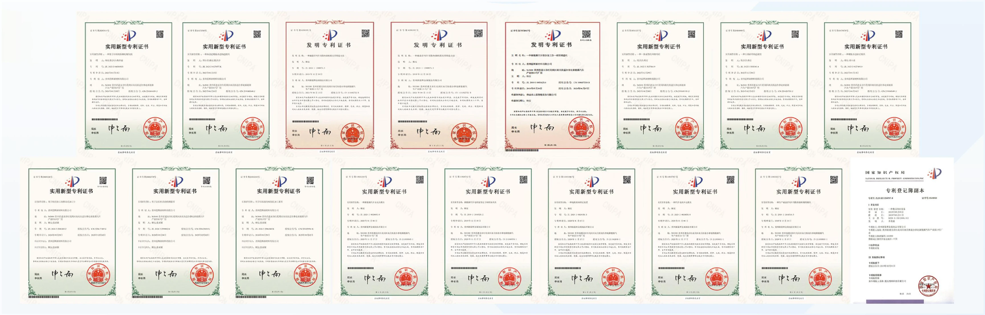 专利证书墙